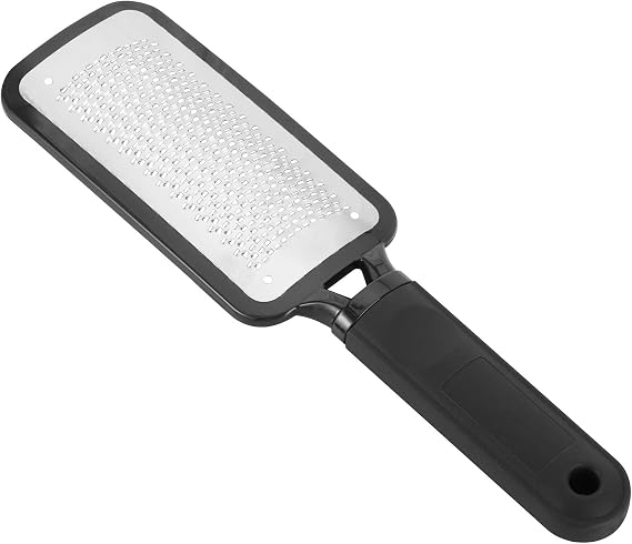 Foot Scrubber Foot Files Callus Remover Black Heel Grater Dead Skin Remover Stainless Steel Heel Scraper for Cracked Heels