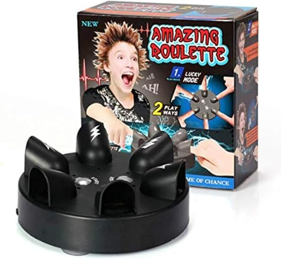 Shock Roulette Game,for 2-6 PalyersElectric Finger Lie Detector Test,