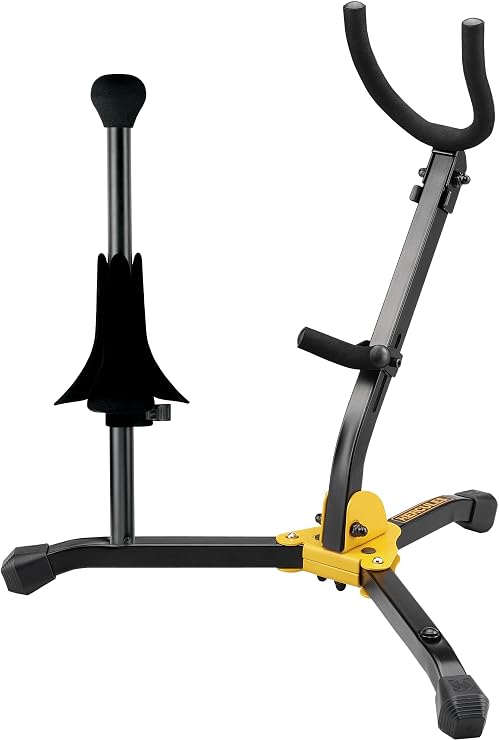 Hercules Stands DS533BB Alto/Tenor Saxophone Stand with Soprano Sax Peg