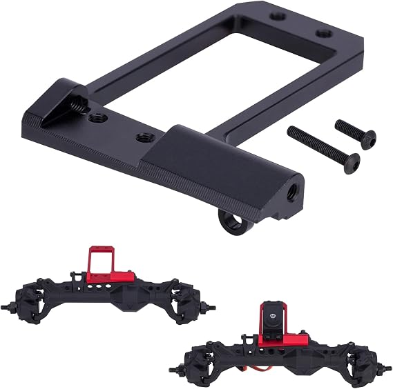 1/10 RC F10 Portal Axle Servo Mount, Aluminum CNC Front Axle BAT Servo Mount Low Center of Gravity for 1/10 RC Crawler Vanquish VS4-10 Phoenix F10 Portal Axle LCG Chassis DIY Upgrades (Black)