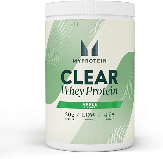 Myprotein Clear Whey Isolate Protein Powder | Apple -20 Servings | 20g Protein per Serving| Fruity Protein Juice Drink with Low Sugar | Refreshing Low-Calorie Protein Water Alternative