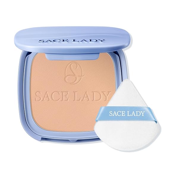 SACE LADY Face Powder Waterproof Setting Makeup, Talc-Free, Warm-Neutral | Oil Control Pressed Powder Compact for Women, Blurring Pores Matte Long Lasting Up to 24 Hours, Cruelty-Free