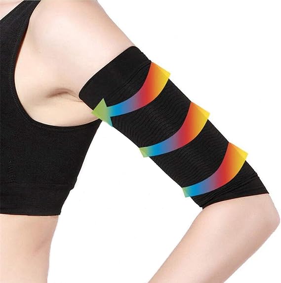 Acfun 2 Pair Arm Slimming Shaper Wrap Massager, Arm Compression Sleeve Upper Arm Shaper Arms Sleeve for Women