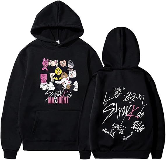 Xkpopfans SKZ Maxident Hoodie Merch SKZ Concert Support Sweater Pullover for Womens Mens