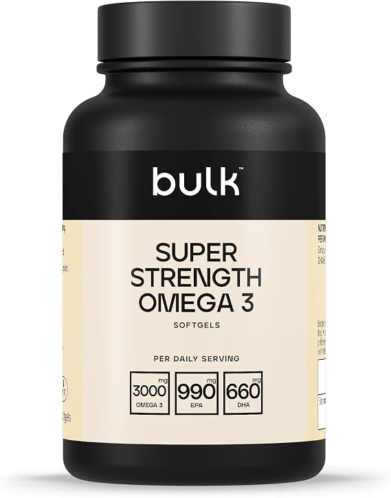 Bulk Super Strength Omega 3 Softgels, Pack of 90