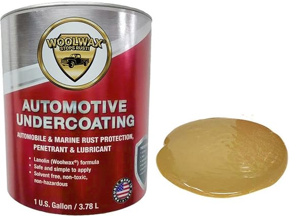Woolwax One Gallon Auto Truck Undercoating Corrosion Inhibitor Thick Long Lasting Resists Wash-off Odor Free Protects For 2 Years and More. STRAW (clear)