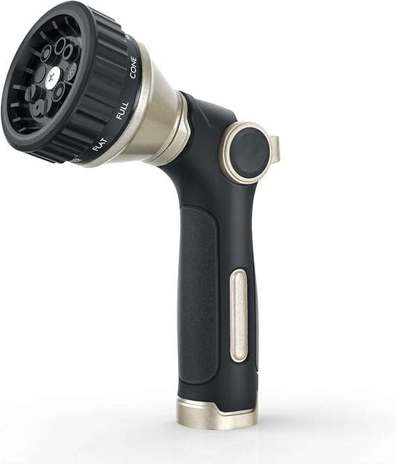 RESTMO Water Hose Nozzle Heavy Duty, Adjustable Hose Sprayer Thumb Control