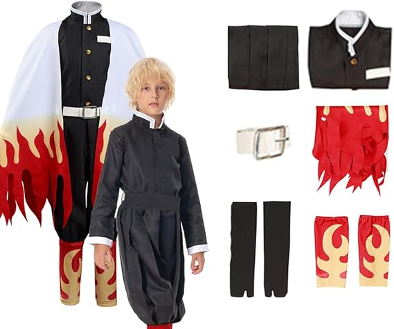 Kids Costume Anime Cosplay Kimono Outfit Halloween Uniform Full Set