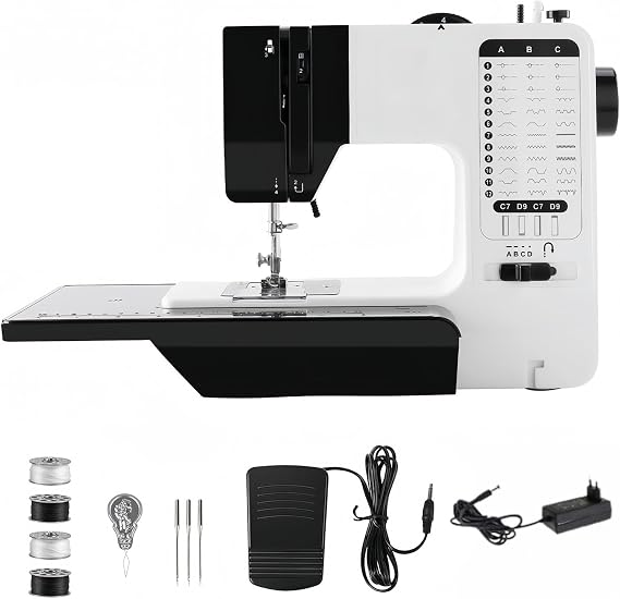 12 Stitches Mini Sewing Machine 738 Automatic Double Thread Sewing Machine for Home Use 220V (Set 1)