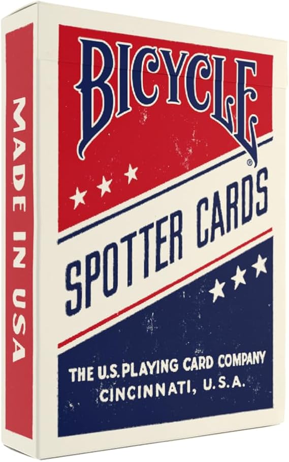 Bicycle Spotter Red Playing Cards WWII Aircraft Silhouettes Deck