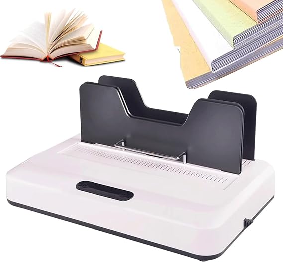 Electric Hot Melt Binding Machine,A4 Thermal Binding Machine w/Cool Slot,Hot Melt Book Binder,60mm Max Binding Width,3 Gears Adjustment,Fast Binding
