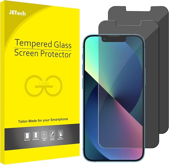 JETech Privacy Screen Protector for iPhone 13/13 Pro, 2-Pack