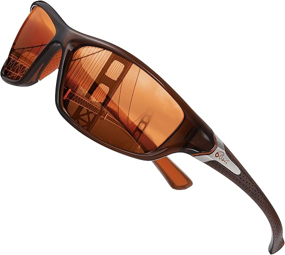 Bevi Polarized Sports Sunglasses UV 400 Protection with TR90 Lightweight Frame Glasses for Women Men