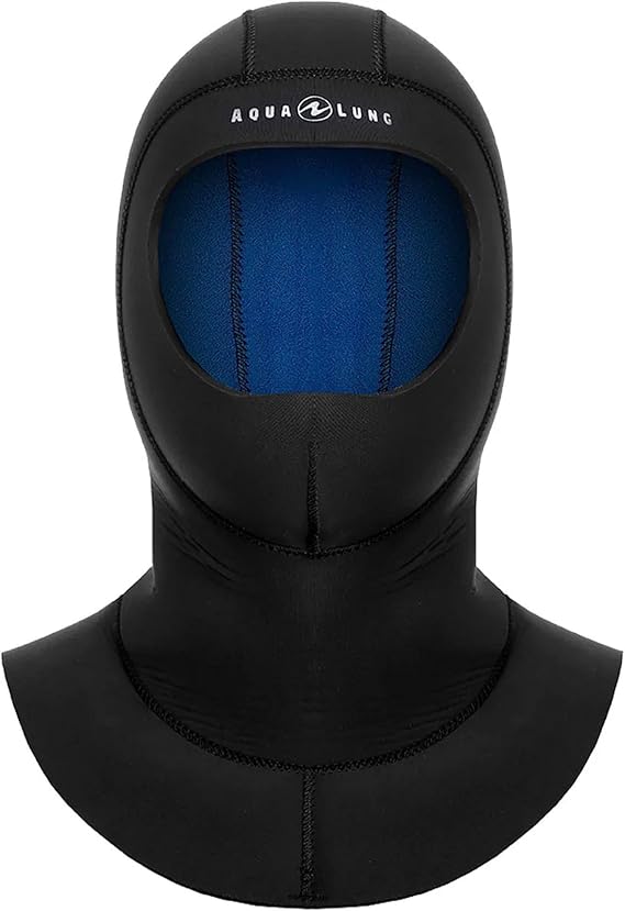 Aqualung Unisex Seawave Flex Dive Hood - Durable 7/4mm Neoprene Customizable Face Seal Easy Drying Hood w/Vent System for Scuba Diving, Snorkeling, Surfing