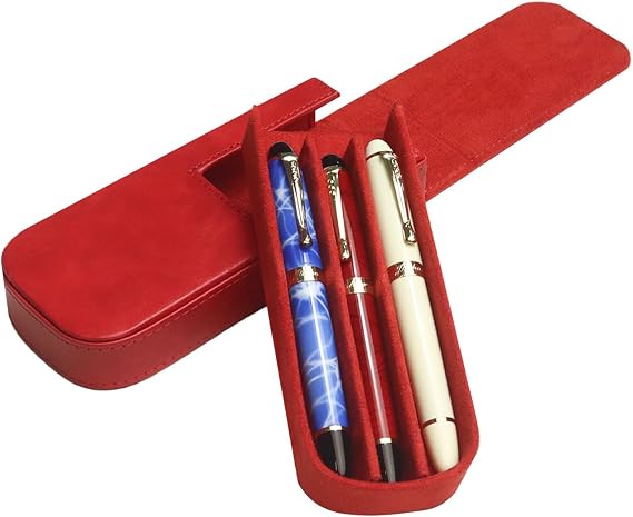 PU Leather Fountain Pen Case Holder for Fountain/Ballpoint Pens