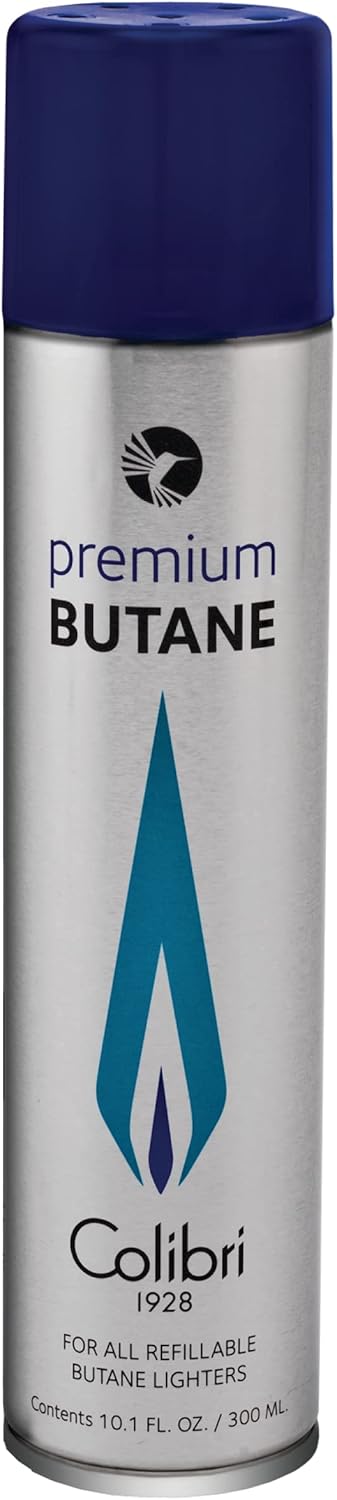 Colibri Premium Butane Fuel Refill for Lighters, Butane Torch Replacement Canisters, 99.999% Pure Butane Refill Fluid for Lighters, 300ml 10.1fl oz Cans, Pack of 1