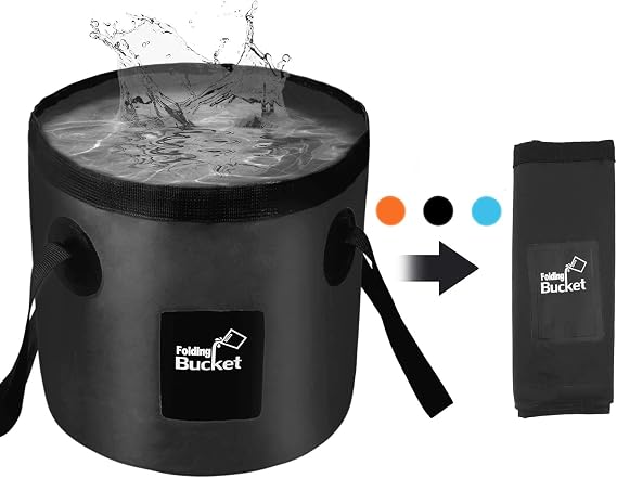 Esthesia Collapsible Bucket, 5 Gallon Portable Folding Water Container for Travelling, Camping, Hiking, Fishing, Gardening