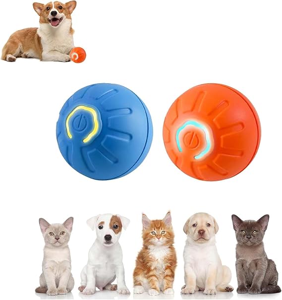 Shaky Ball Toy for Dogs, 2025 Upgraded Automatic Interactive Pet Toy Ball, Electric Jumping Dog Ball Toy Suitable for Pets to Play Indoors and Outdoors(2pc)