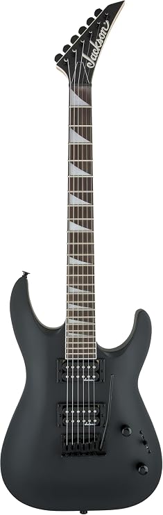 Jackson JS22 Dinky Arch Top 2-Point Tremolo Satin Black - Amaranth Elektro Gitar