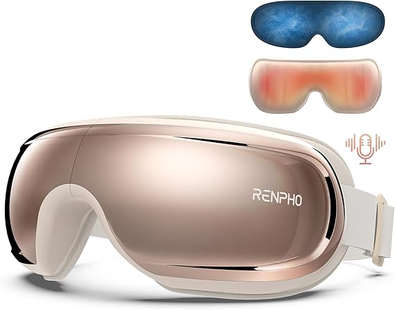 RENPHO Eye Massager with Heat and Cooling Voice Control, Birthday Gifts for Women Men, FSA Eligible HSA, Heated Eye Mask for Dry Eye Relief Eye Care Relax - Eyeris 3