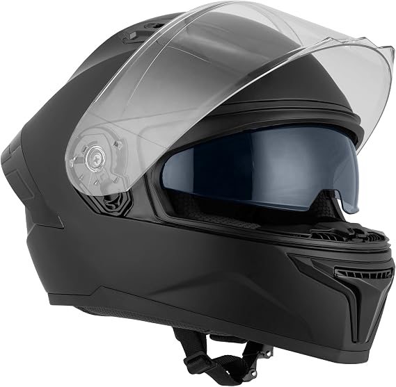 Favoto Full Face Helmet with Dual Visors, DOT Approved Motorcycle Helmet , Lightweight Street Dirt Bike ATV Off Road Motocross Helmet for Adults