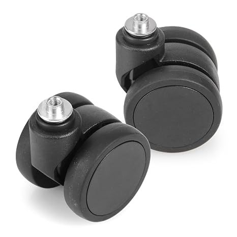 Universal Suitcase Swivel Caster Wheels 2 Pack, OD50mm Luggage Repair Kit | Rubber metal construction, multiple axle sizes, repair hardware included for suitcase trolley travel bag maintenance
