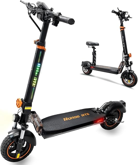 Electric Scooter Adults, 800W Motor, 35 Miles Long Range & 30 MPH Top Speed, 10" Off-Road Tires Folding E Scooter for Adults, Fast Kick Scooter with Seat