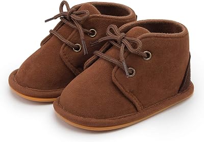 Casazoe Infant Baby Boys Girls Oxford Shoes PU Leather Wedding Loafers Brogue Toddler Baptism Dress Shoes First Steps Walking Flat Lazy Crib Shoe