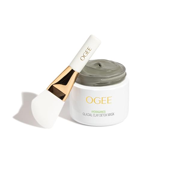 Ogee Clay Mask - Glacial Clay Detox Mask for Face | Clarifying, Balancing & Skin Revitalizing Facial Mask, Pore Perfecting & Redness Reducing