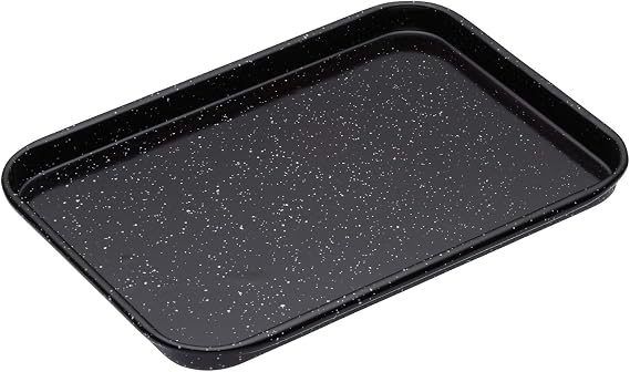MasterClass Vitreous Enamel Baking Tray, 24 x 18cm, Black