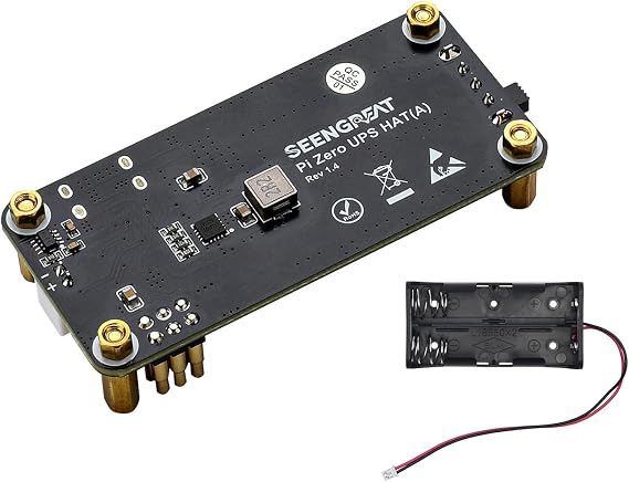 Pi Zero UPS HAT A, Uninterruptible Power Supply Module with Ba-ttery Monitoring, Compatible for Raspberry Pi Zero Series, 3.7V Li-thium Ba-ttery Charging & Discharging HAT Board