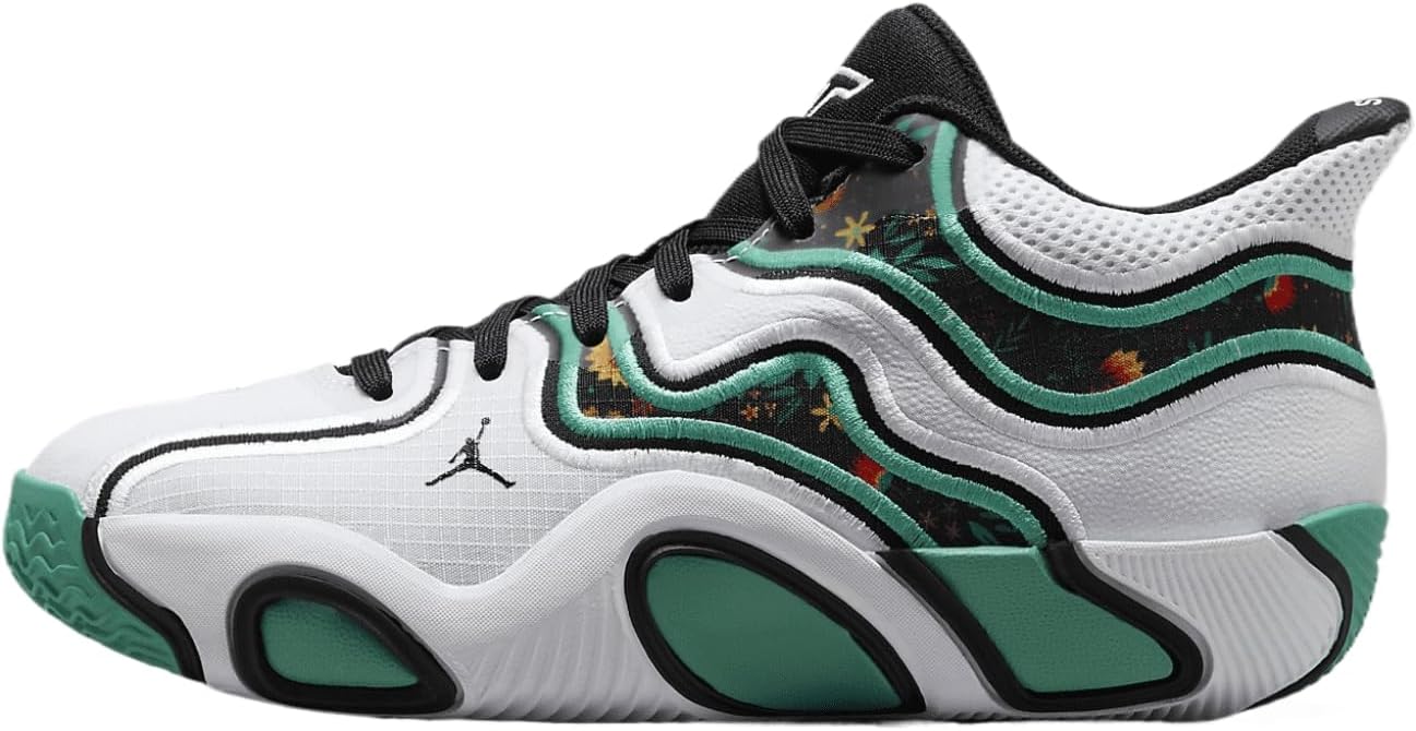 Tatum 3 Big Kids' Basketball Shoes (HF3136-103, White/Kinetic Green/Black) Size 6.5