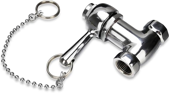 Self-Closing Heavy Duty Shower Valve with Pull Chain, Chrome