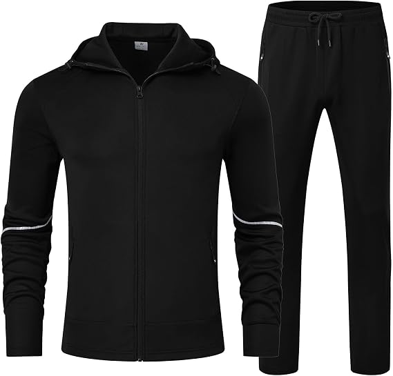 YSENTO Men's Track Sweat Suits 2 Pieces Sets Zipper Pockets Hoodie Jogging Outfits Warm Up Tracksuit Sweatsuit