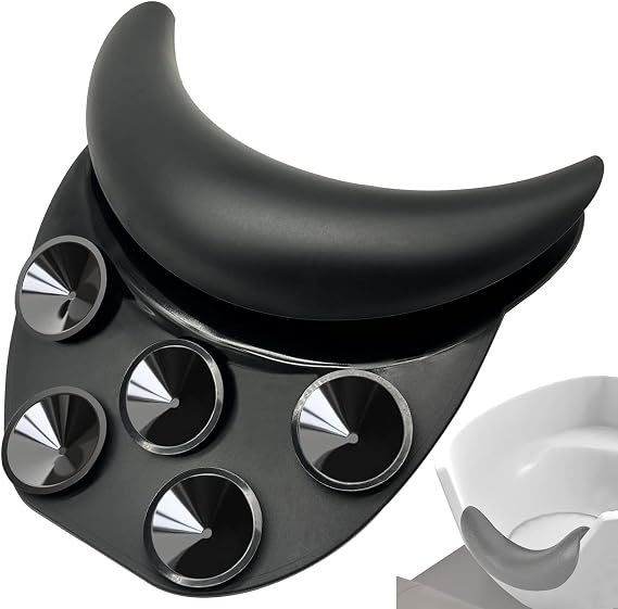 Shampoo Bowl Neck Rest for Sink, Silicone Neck Rest Cushion with Suction Cup, Portable Hair Washing Sink Neck Support Non-Slip for Salon Home Wash Basin