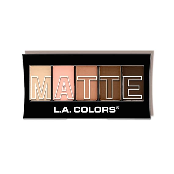 L.A. COLORS 5 Color Matte Eyeshadow, Tan Khaki CEM478