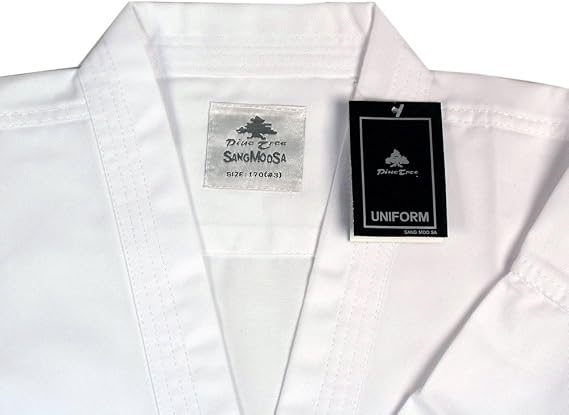 Pine Tree Sang Moo Sa 7.5 Oz White Student Taekwondo Uniform