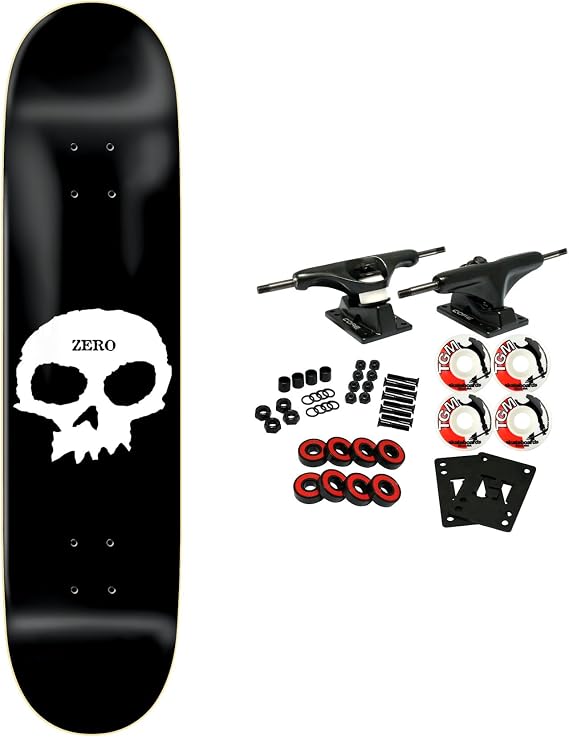 ZERO Skateboard Complete Single Skull 8.25