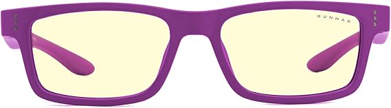 GUNNAR Gaming Glasses - Cruz Kids Small Magenta Clear Neutral Lens - Light Blocking Relieve Dry Eye