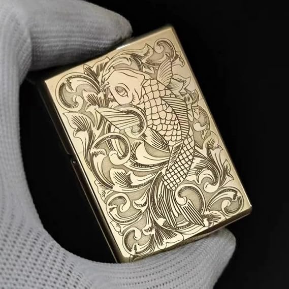 New ZORRO 912S Retro Heavy Armor Brass Kerosene Lighter, High-End Titanium Windproof Design with 3/5 Hinge, Luxury Metal Gift for Men 912 tangcaoyu