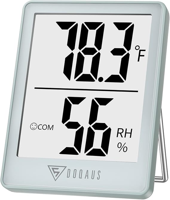 DOQAUS Digital Hygrometer Indoor Thermometer Humidity Meter, Blue