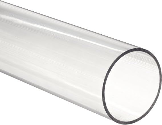 Acrylic Round Tube, Clear, 1/8" ID x 1/4" OD x 72" L (5)