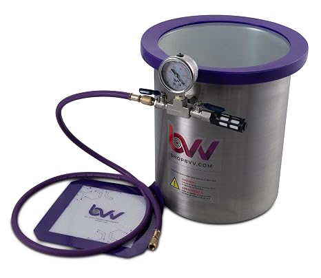 Glass Vac BVV 3 Gallon Stainless Steel Vacuum Chamber with Glass Lid