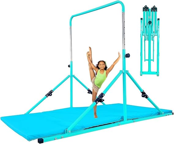 Gymnastics Bar Foldable Gymnastic Bar with Mat Weight Capacity Gymnastic Kip Bar Horizontal