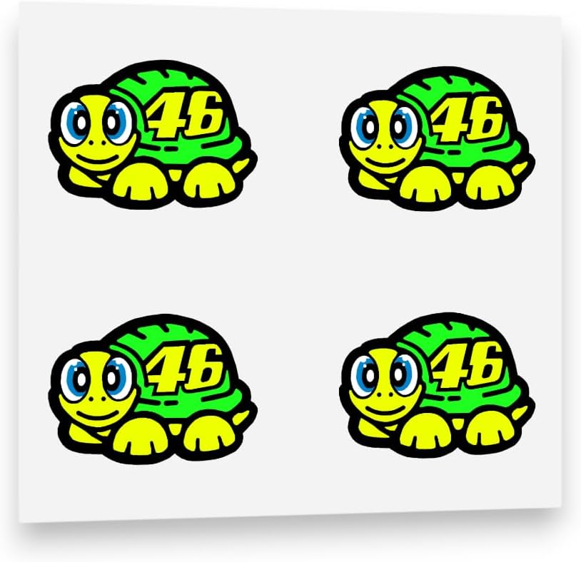 Valentino Rossi Sticker FLUORESCENT YELLOW Turtle 2018 2019 Helmet Visor 46