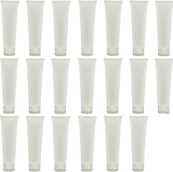 Elandy 3.4oz Clear Plastic Squeeze Lotion Tubes with Flip Cap 20 Pcs