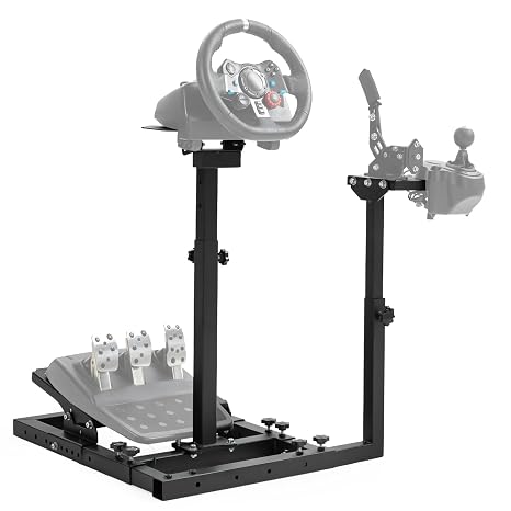 Anman New Steering Simulator Stand PRO Fit for Logitech G29 G920, for Thrustmaster T248PS T300RS Driving Gaming Wheel Stand Handbrake,Pedals,Wheel & Seat Not Included