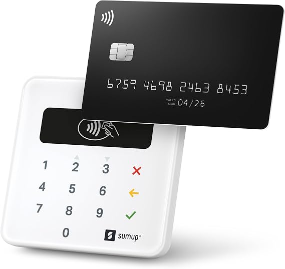 SumUp Plus Card Reader, Bluetooth - NFC RFID Credit Card Reader for Smartphone