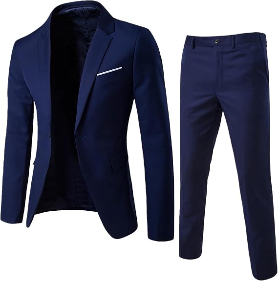 Mens Suits 3 Piece Suit Slim Fit Wedding Dinner Elegant Tuxedo Suits for Men Casual Solid Jacket Blazer Waistcoat Trousers for Business Party