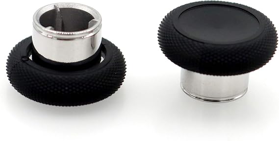 PartEGG 2-pcs Short Concave Magnetic Analog Thumbstick Replacement for Xbox Elite Wireless Controller Series Gen 2 1797 Standard Height Sticks (Black)